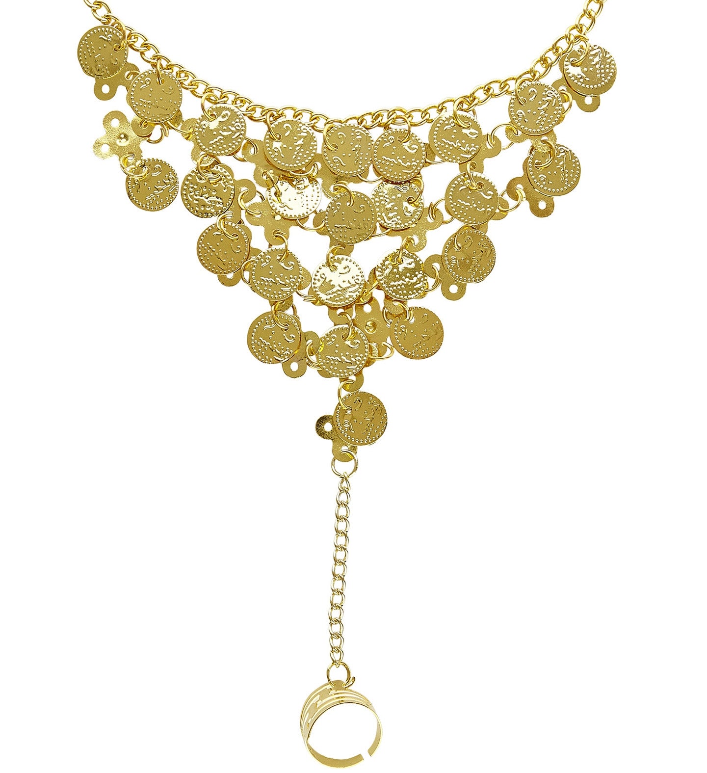 Bracelet & bague pièces de monnaie pour danseuse orientale