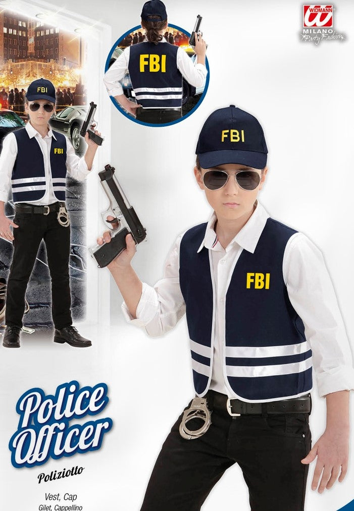 Set Agent du FBI Enfant (gilet, casquette)