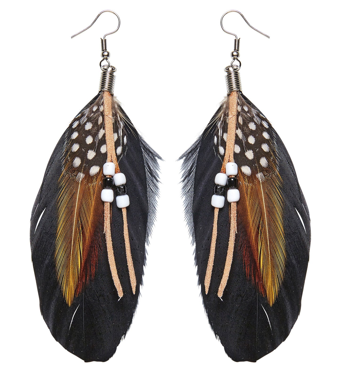 Boucles d'oreilles avec plumes pour indienne ou Steampunk