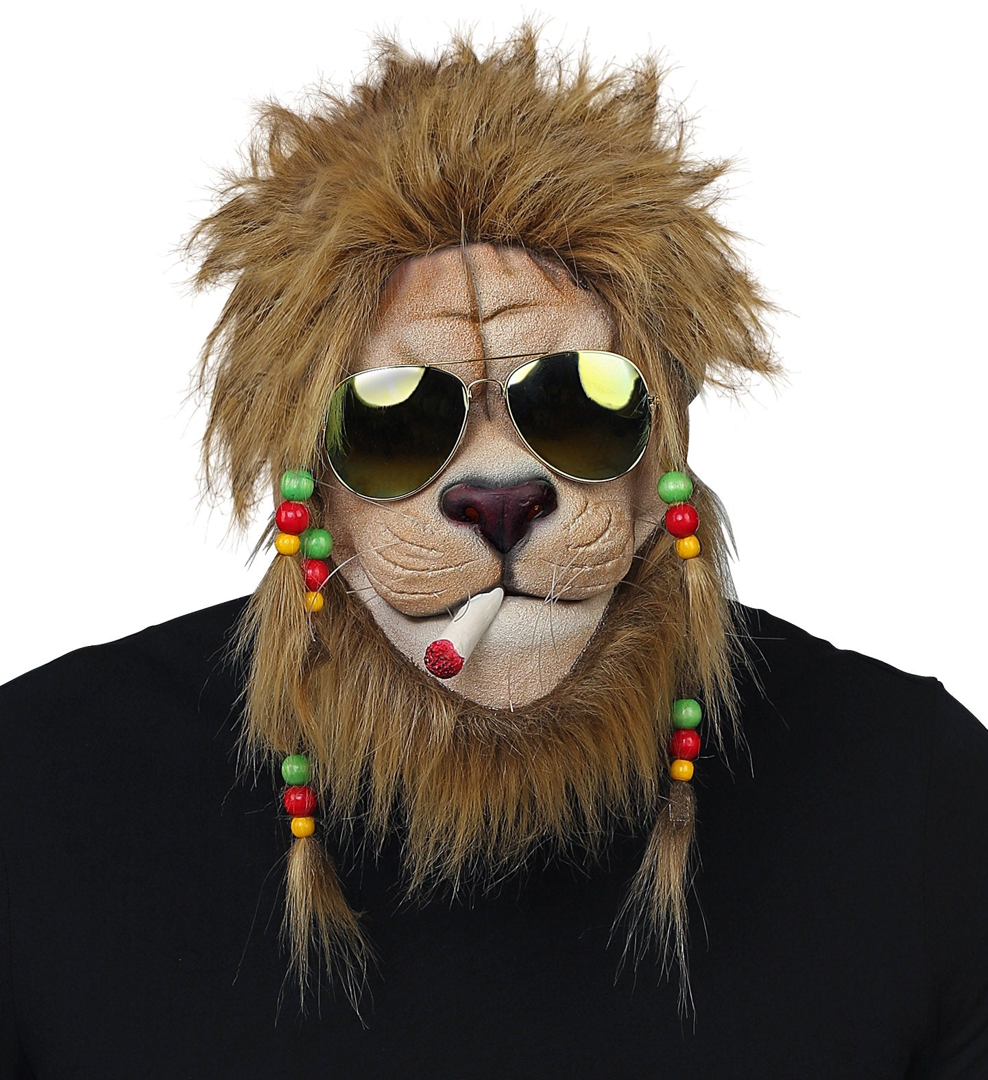 Masque de Lion Rasta avec lunettes de soleil