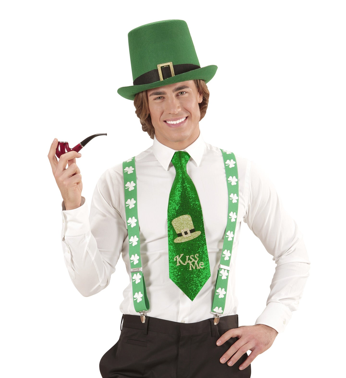Cravate Saint-Patrick pailletée