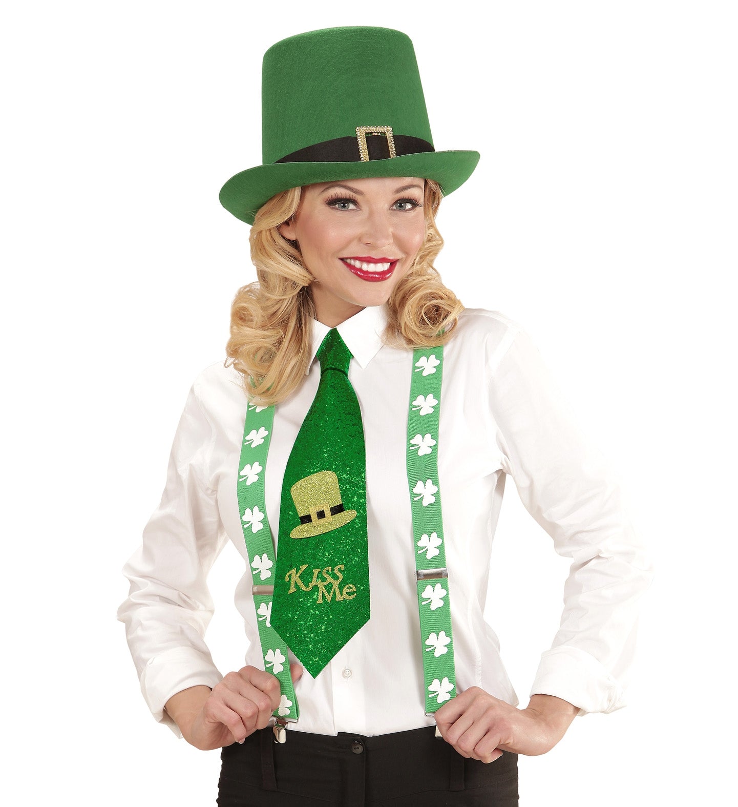 Cravate Saint-Patrick pailletée