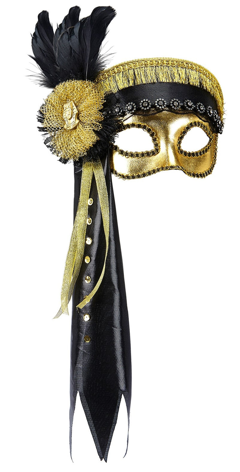 Loup Cléopâtre Deluxe noir et doré