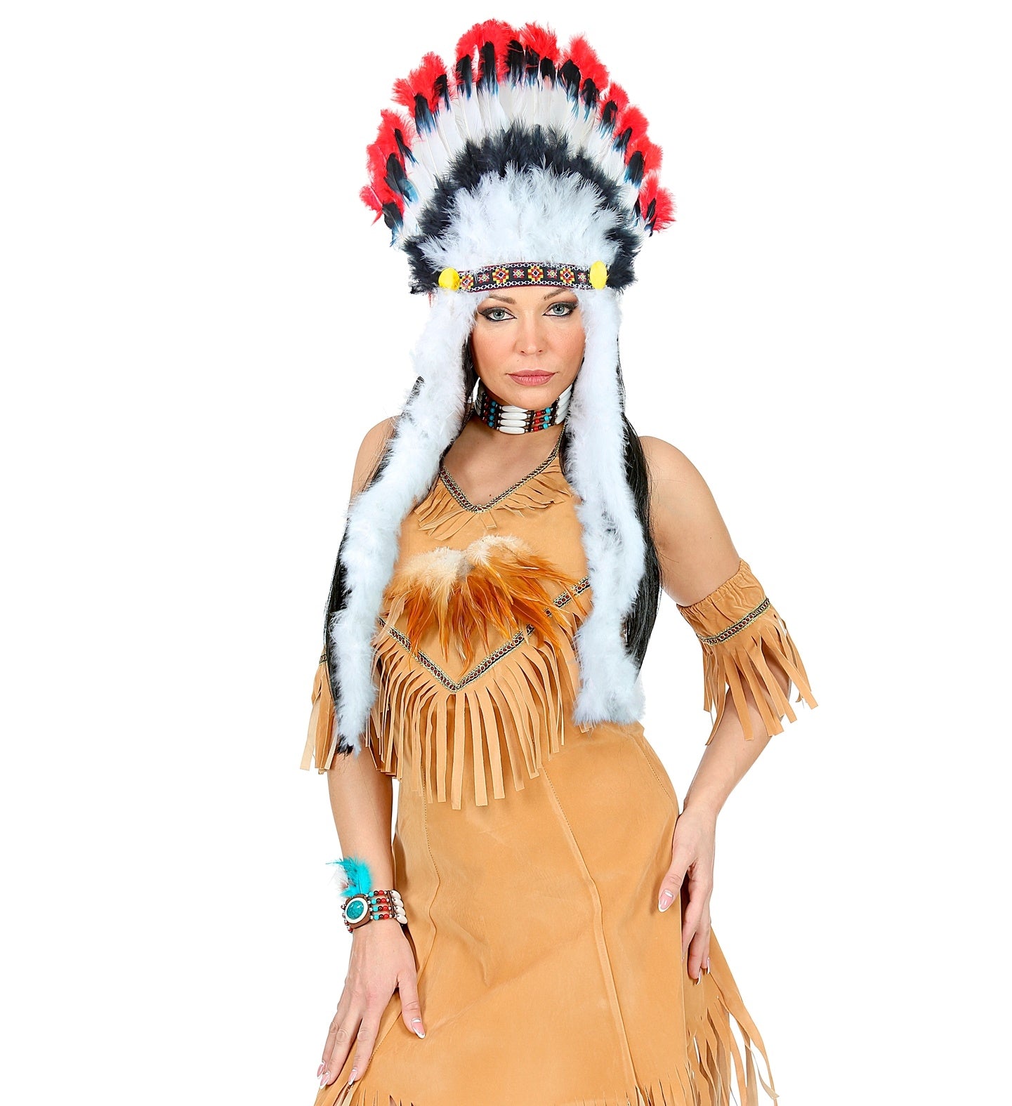 Coiffe plumes, chef indien