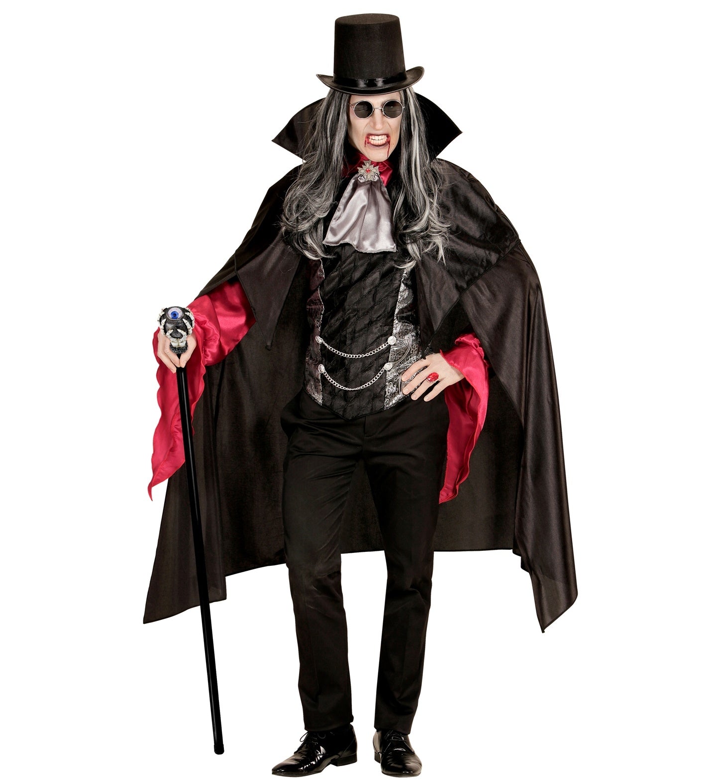 Canne Squelette démontable avec Œil Flottant - Accessoire original pour Halloween