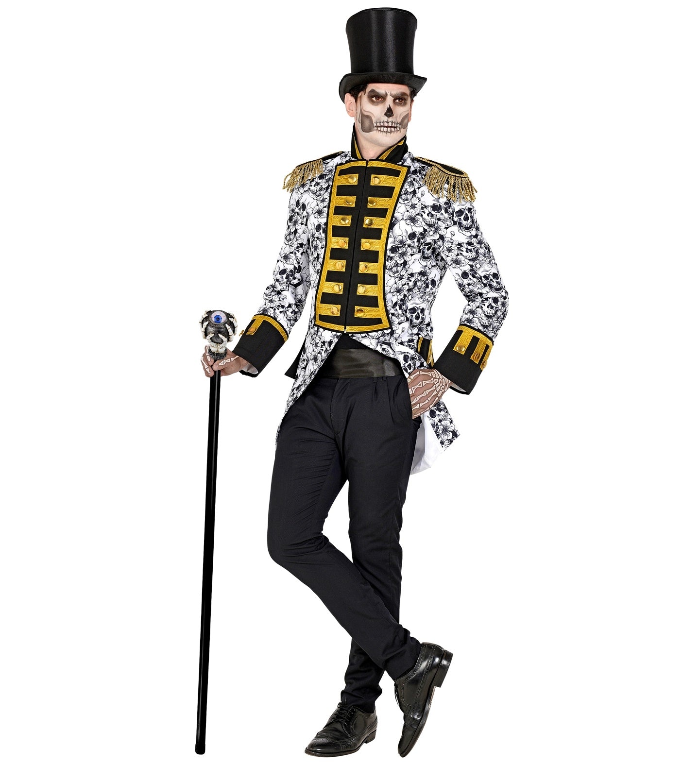 Canne Squelette démontable avec Œil Flottant - Accessoire original pour Halloween