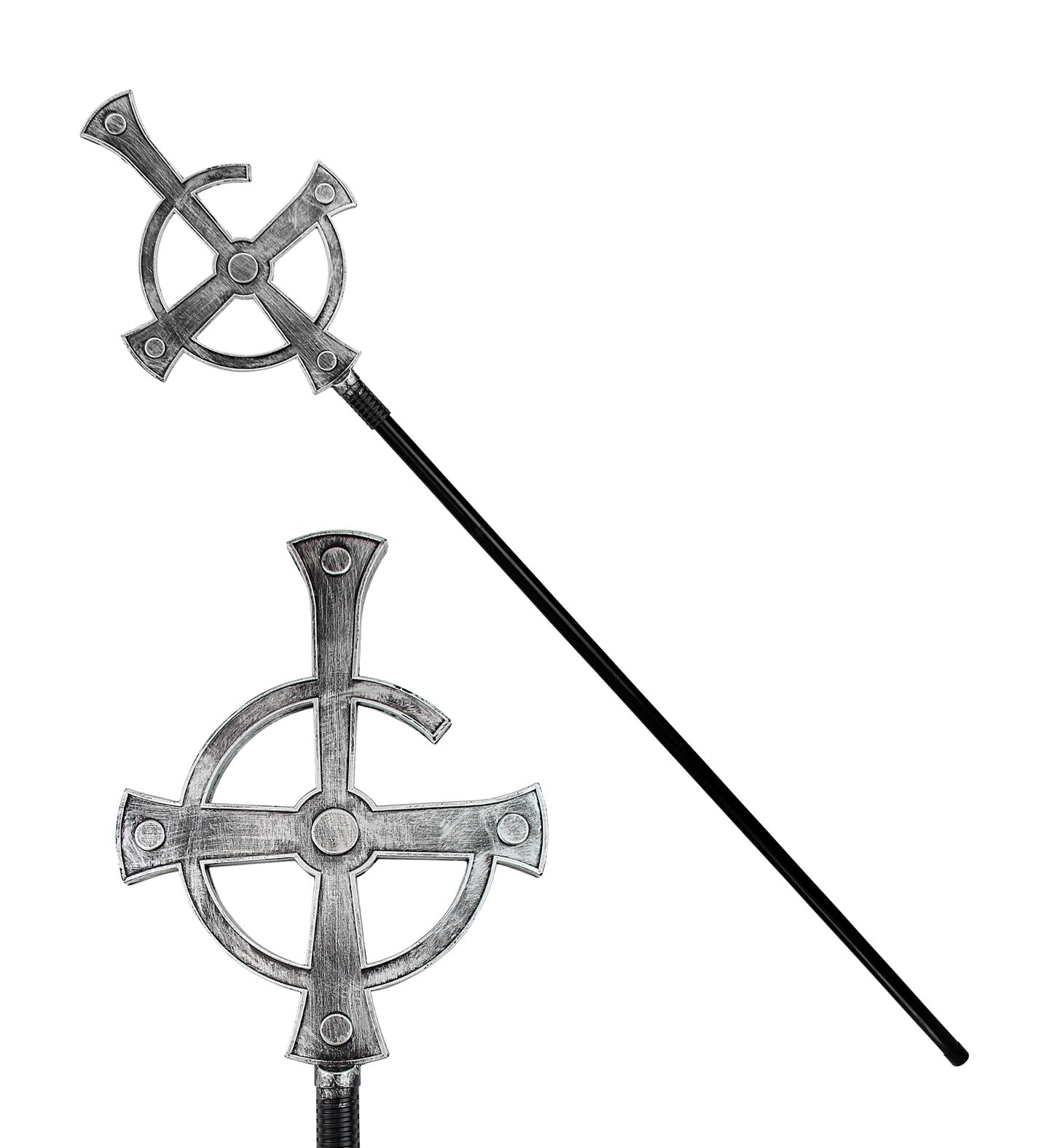 Canne avec Crosse Messe Noire Amovible - Accessoire mystérieux pour vos déguisements