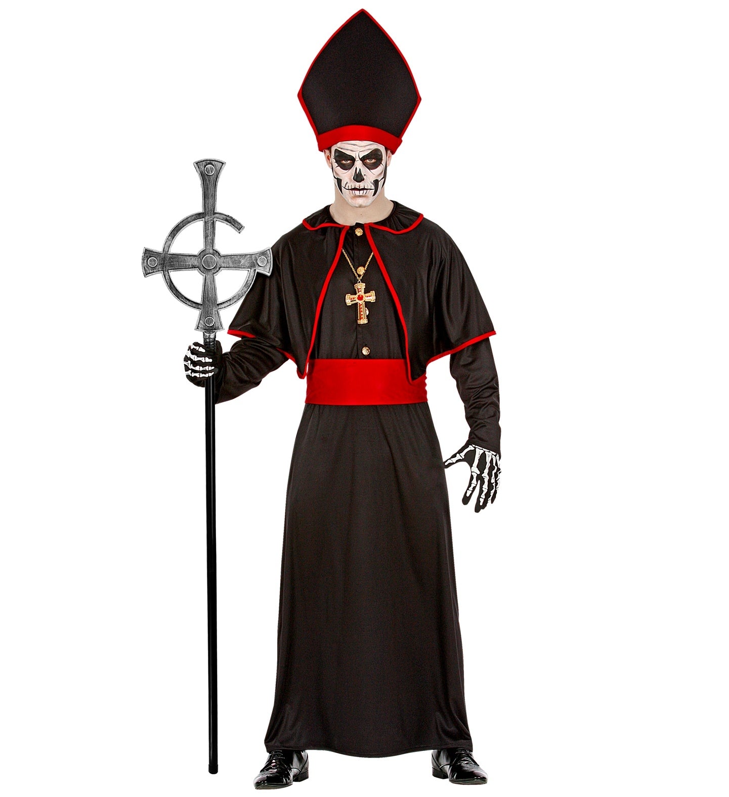 Canne avec Crosse Messe Noire Amovible - Accessoire mystérieux pour vos déguisements