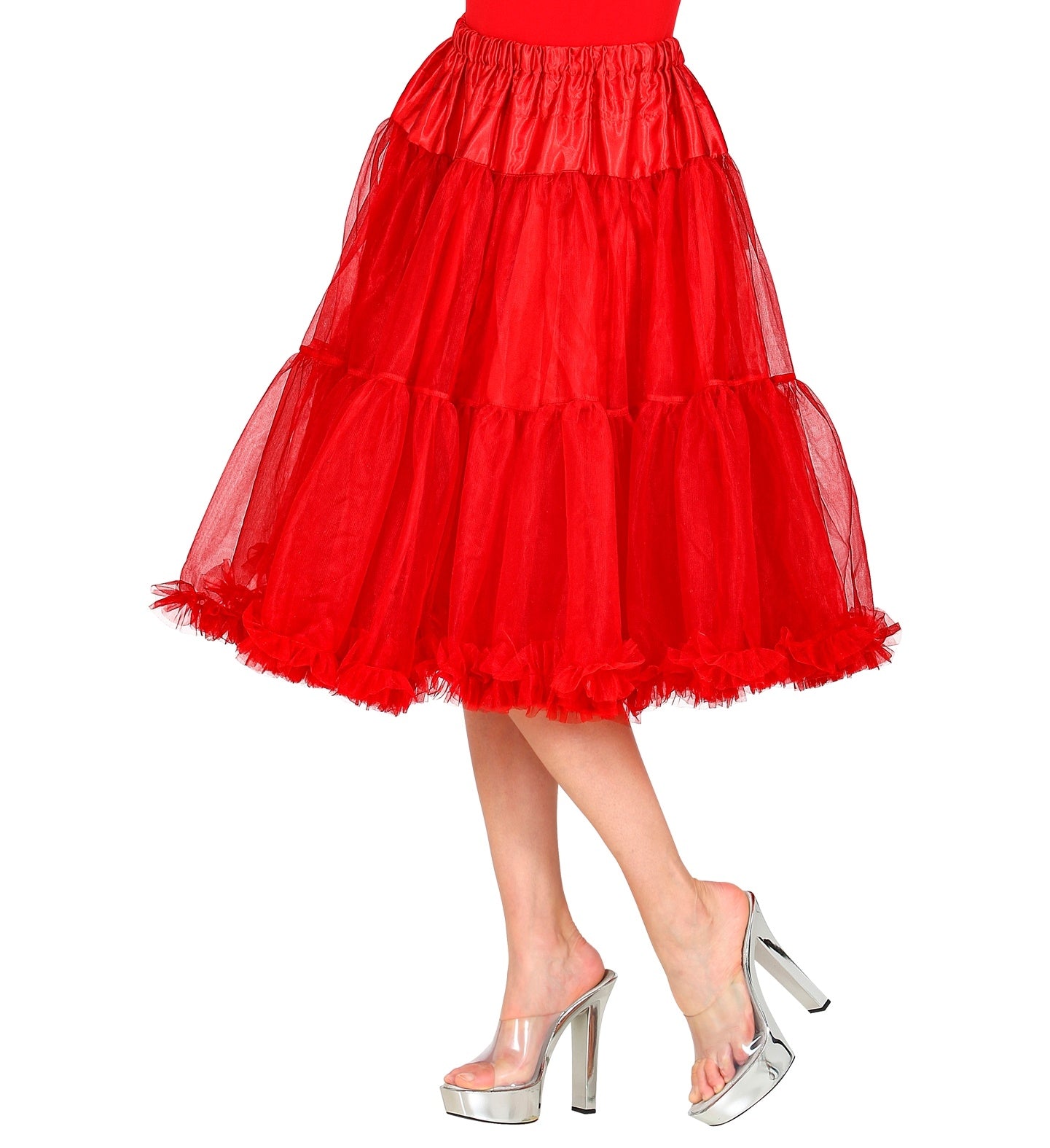Jupe/Jupon en Tulle Rouge 65 cm | Accessoire Polyvalent pour une Tenue Envoûtante