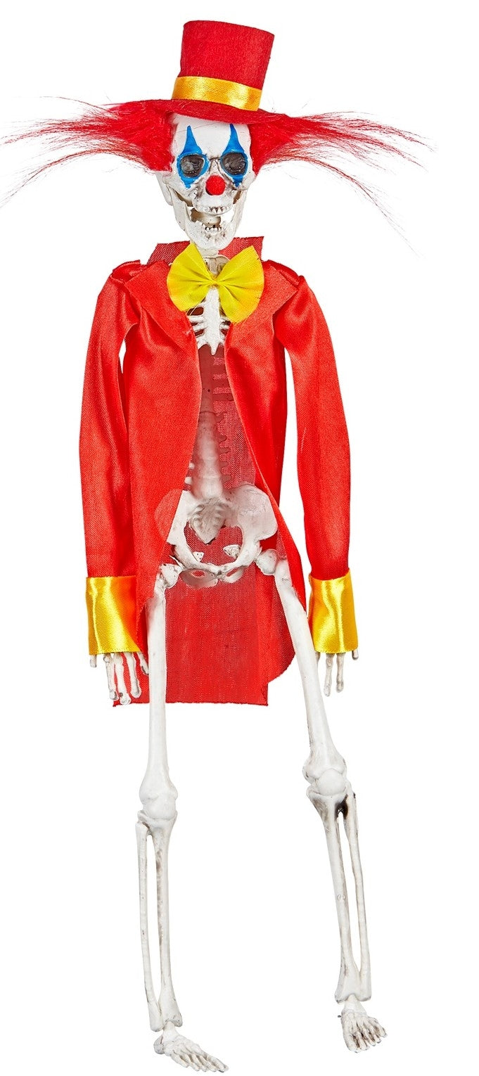 Décoration Clown Halloween : La Figurine "Squelette Clown Horreur" 40 cm