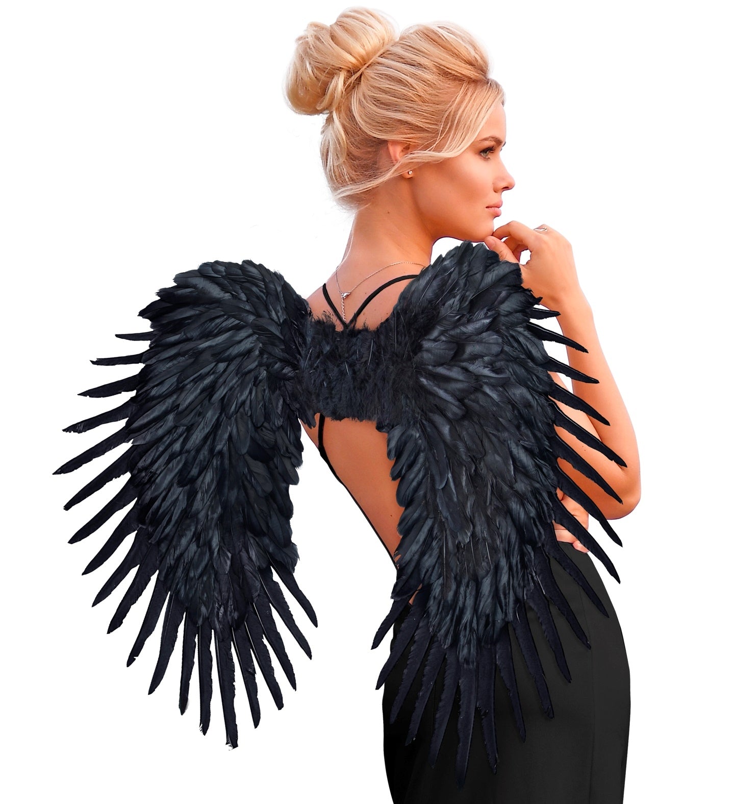 Ailes Plumes Noires - Envol mystique pour vos déguisements