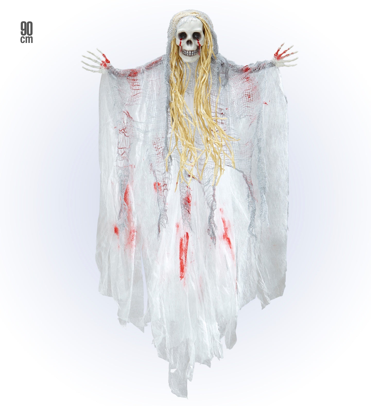 Fantôme Squelette Ensanglanté Blanc - Décoration Halloween