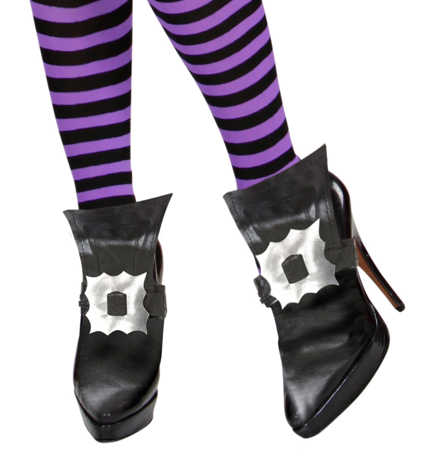 Couvre-Chaussures de Sorcière avec Boucles en simili cuir