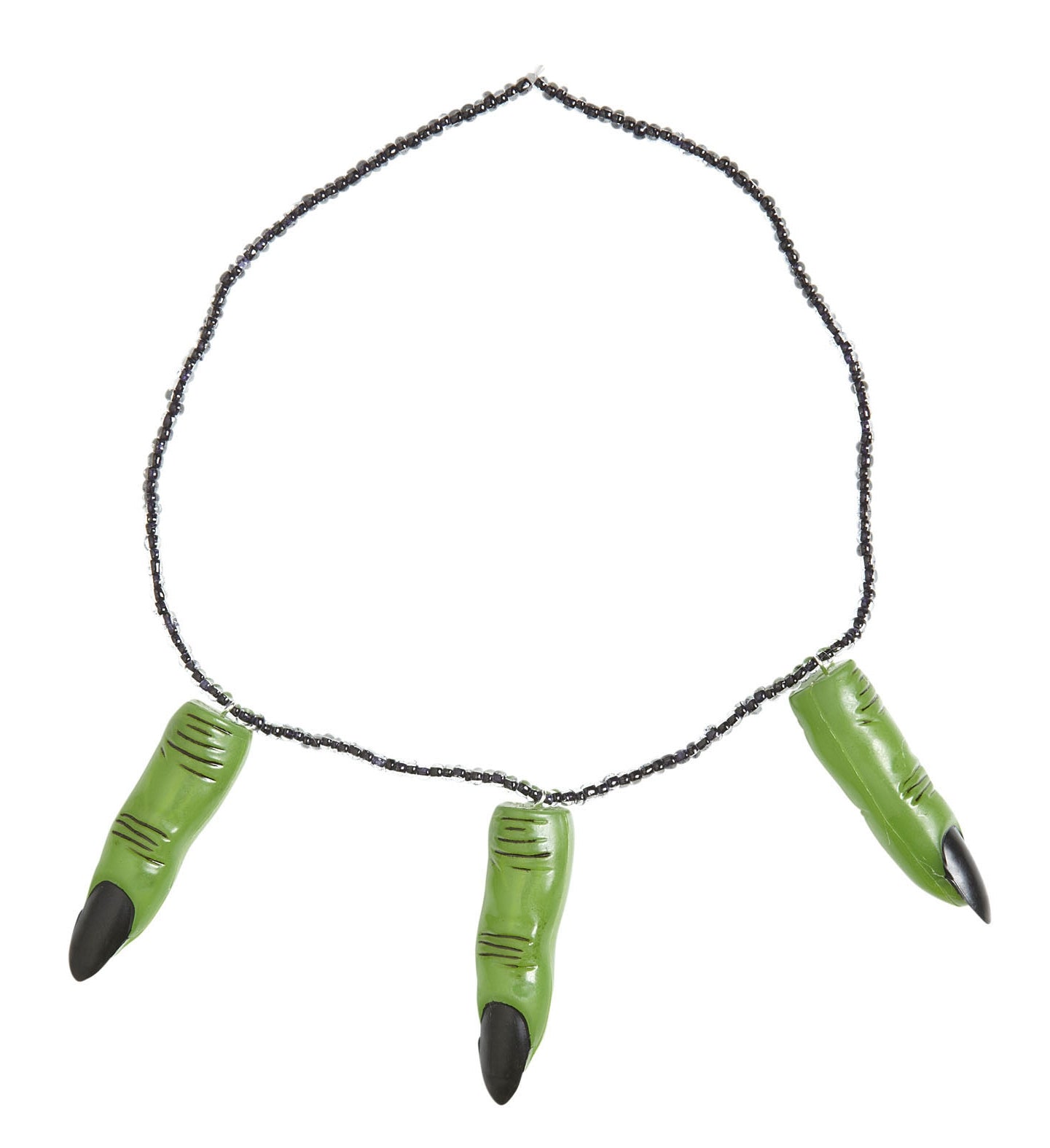 Collier Doigts de Sorcière Verts : L'Accessoire Rigolo pour Halloween