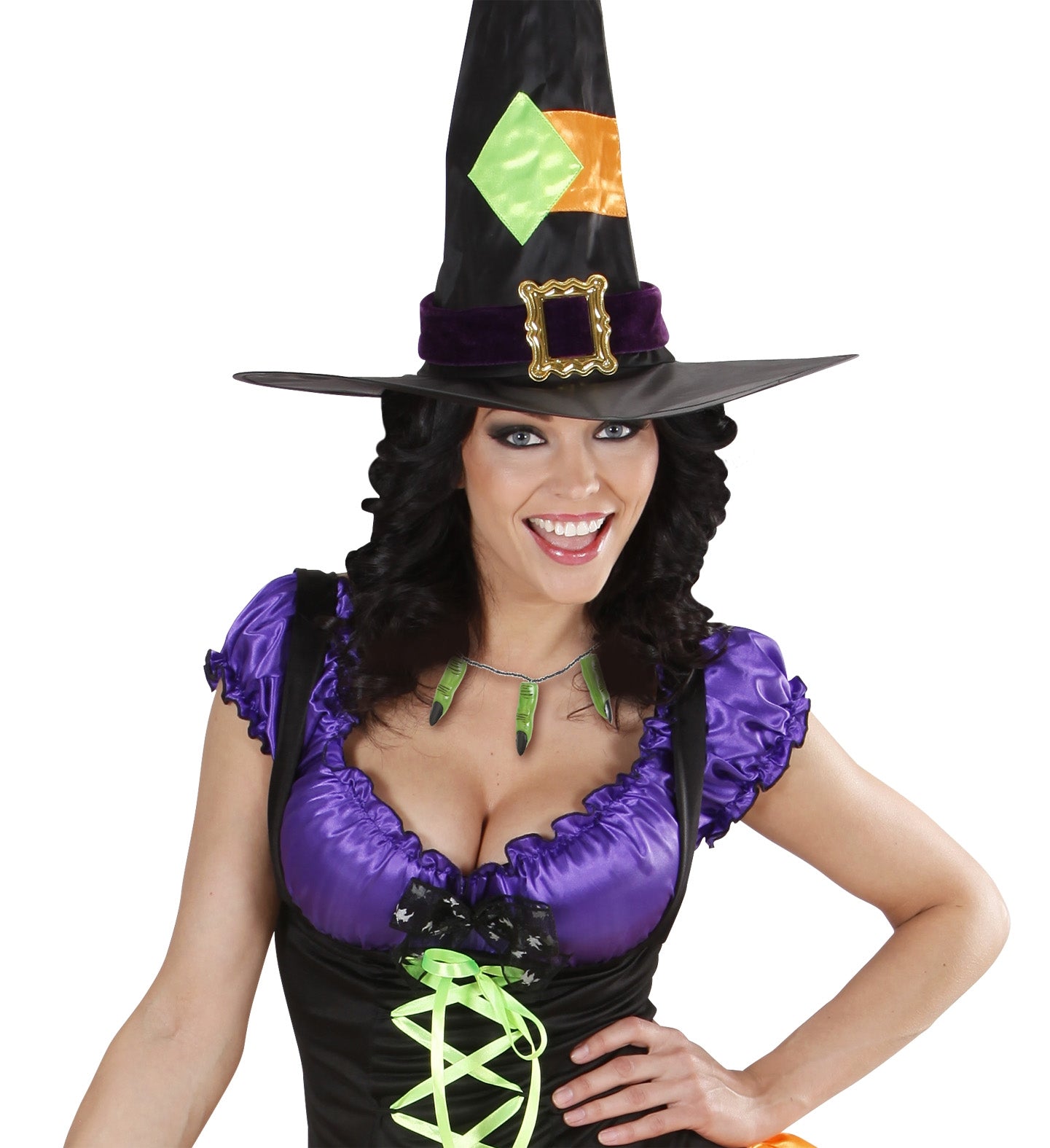 Collier Doigts de Sorcière Verts : L'Accessoire Rigolo pour Halloween