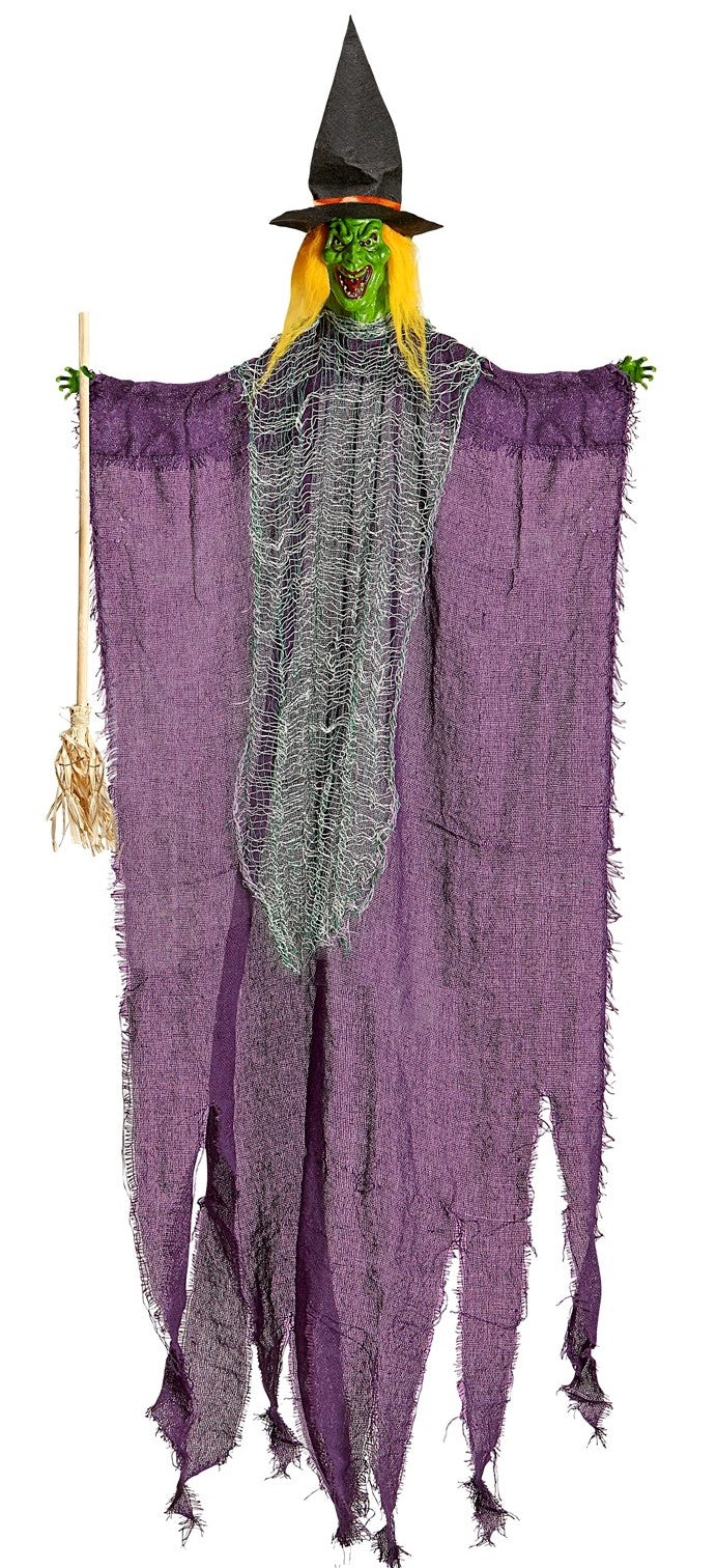 Décoration d'Halloween : Sorcière 138 cm avec Balai