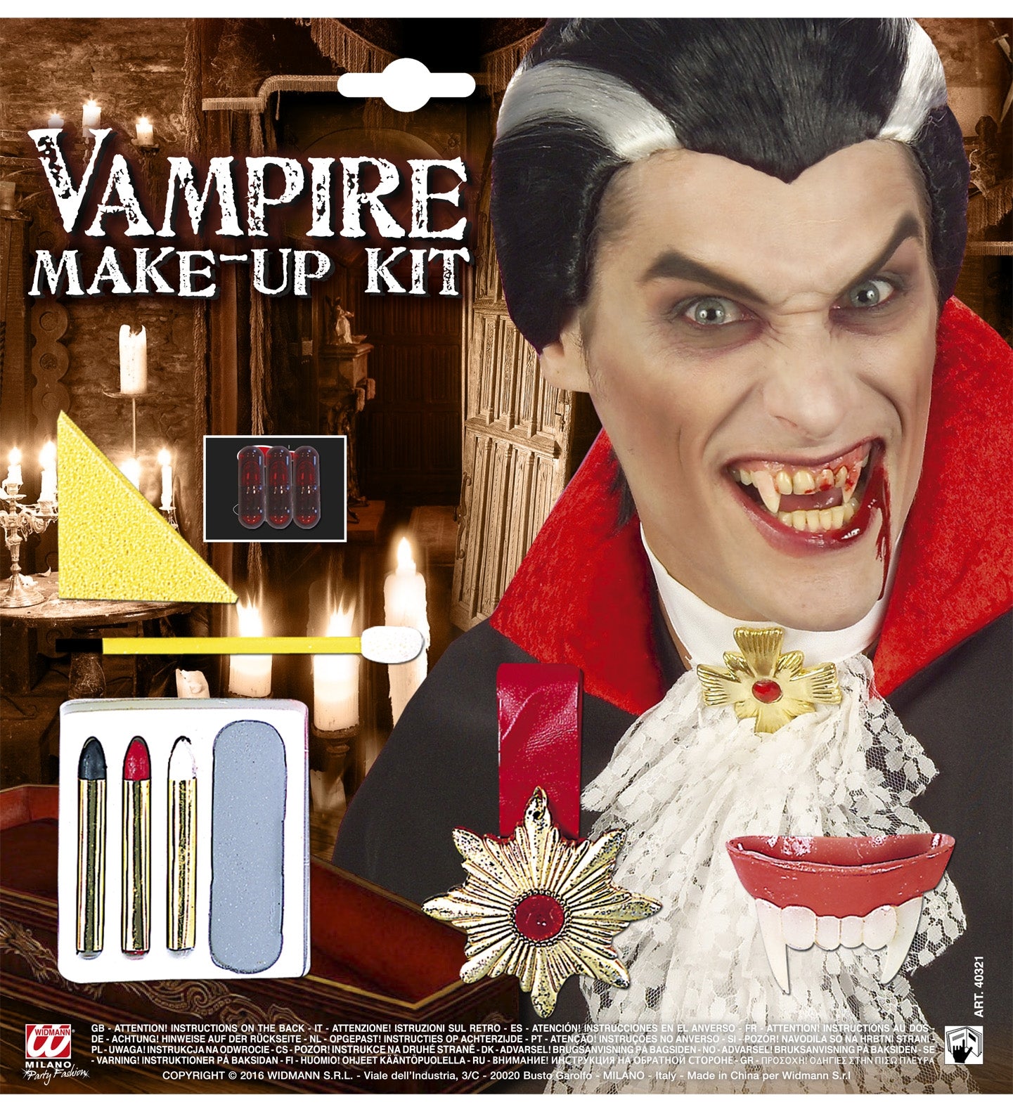 Maquillage halloween Dracula vampire complet