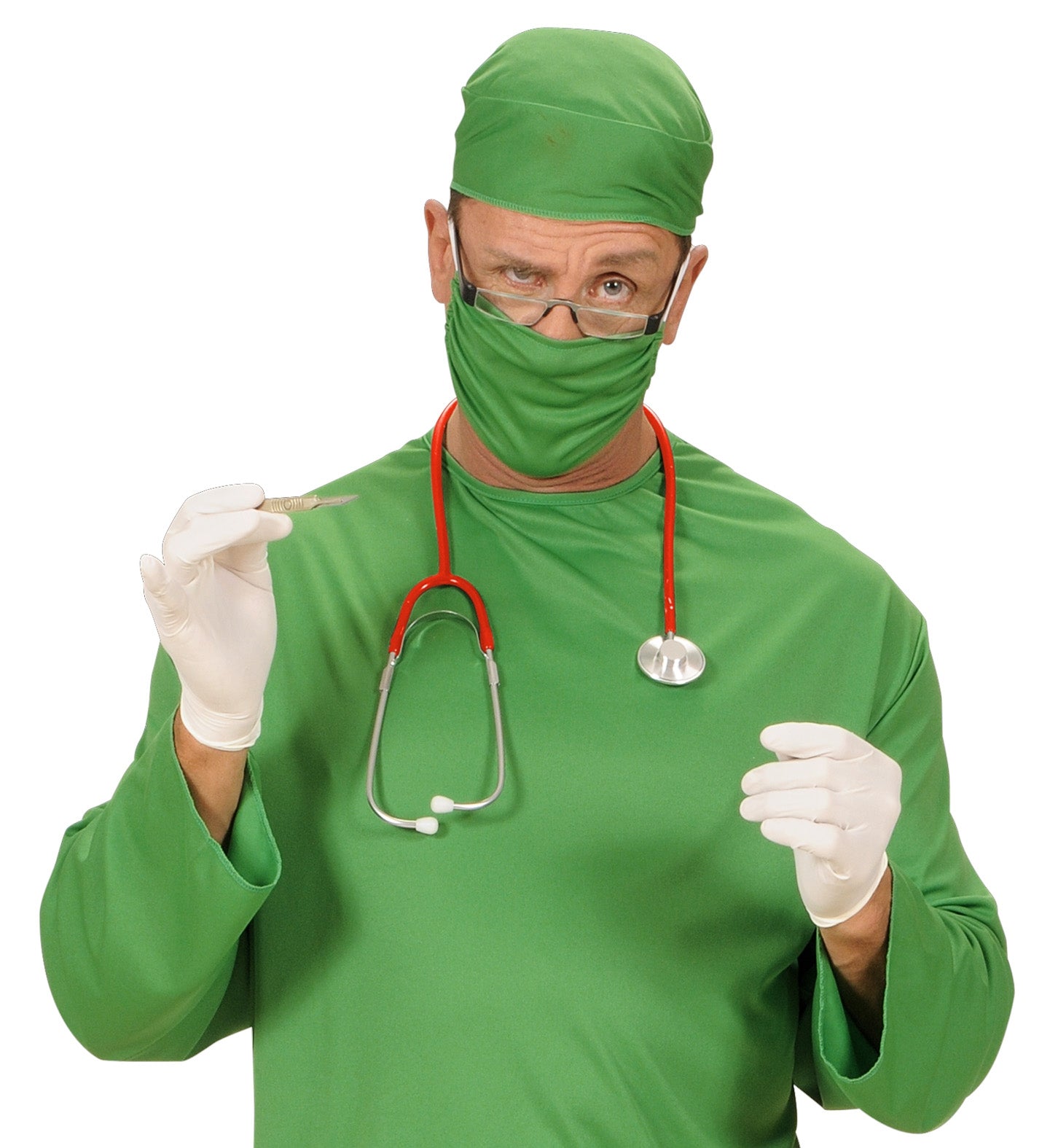 Stéthoscope Factice Rouge : Accessoire Amusant pour Médecin et Infirmière
