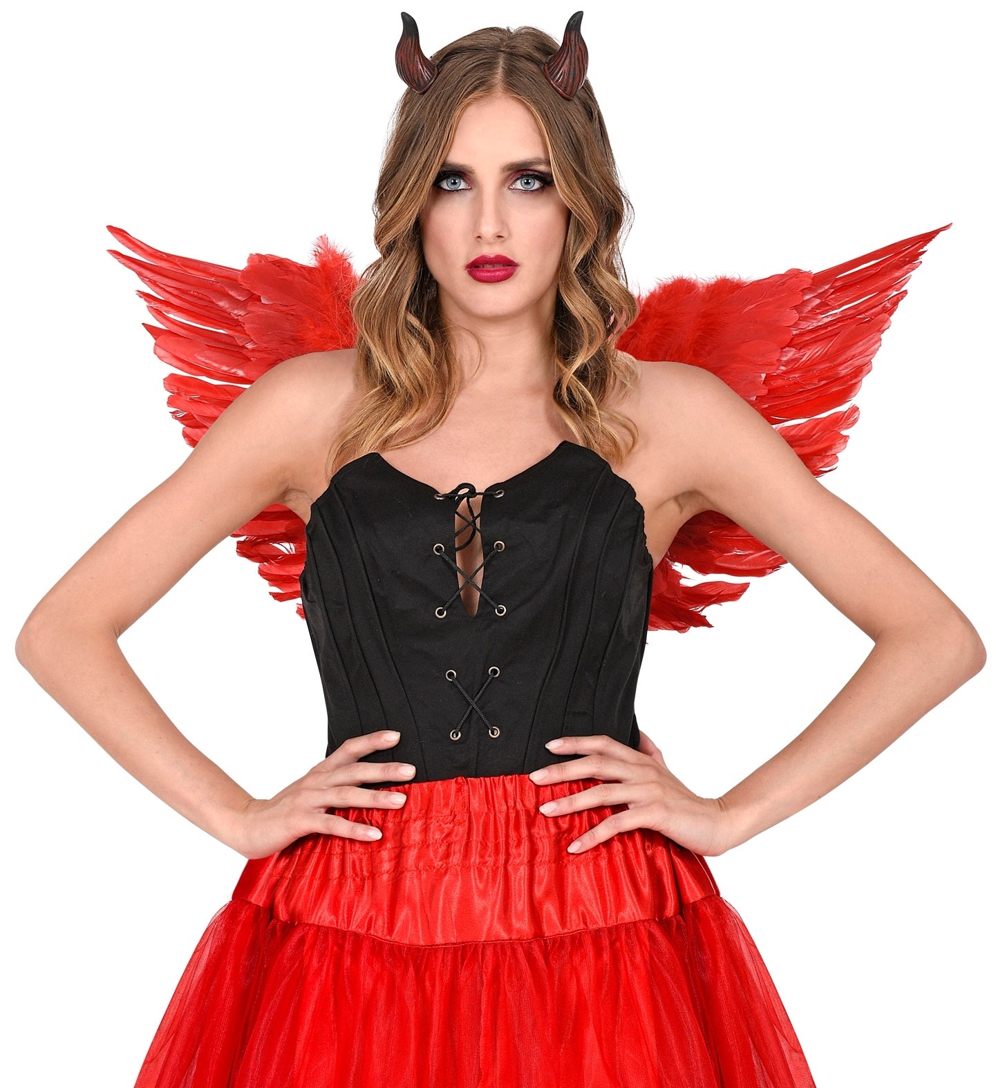 Ailes d'Ange en Plumes Rouges 78x36 cm - Accessoire Magique pour Costumes et Décorations