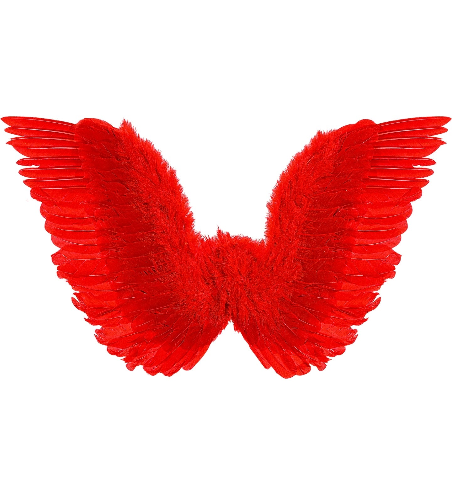 Ailes d'Ange en Plumes Rouges 78x36 cm - Accessoire Magique pour Costumes et Décorations