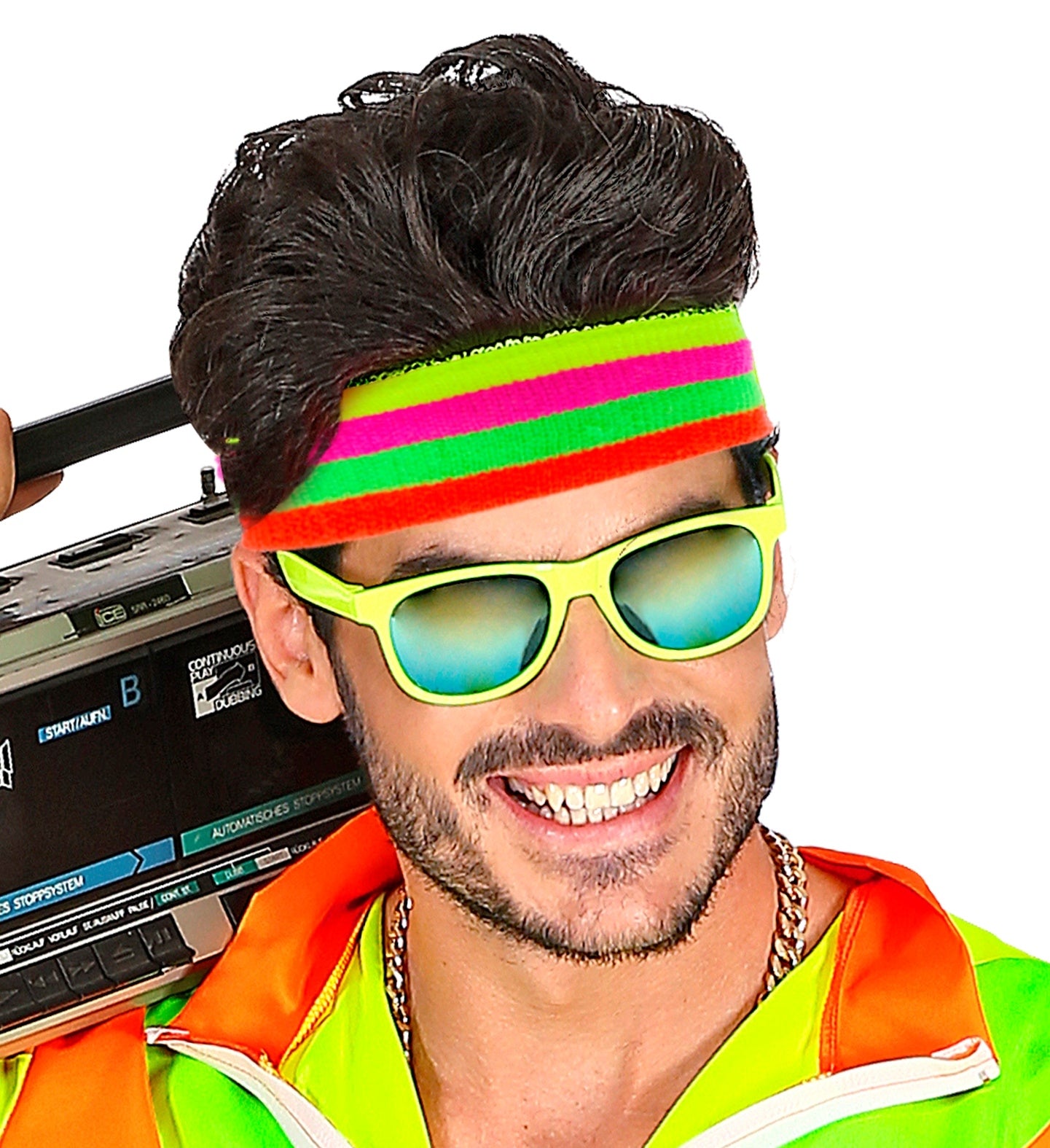 Bandeau Années 80 Fluo : Style Rétrô Lumineux pour Adultes et Enfants