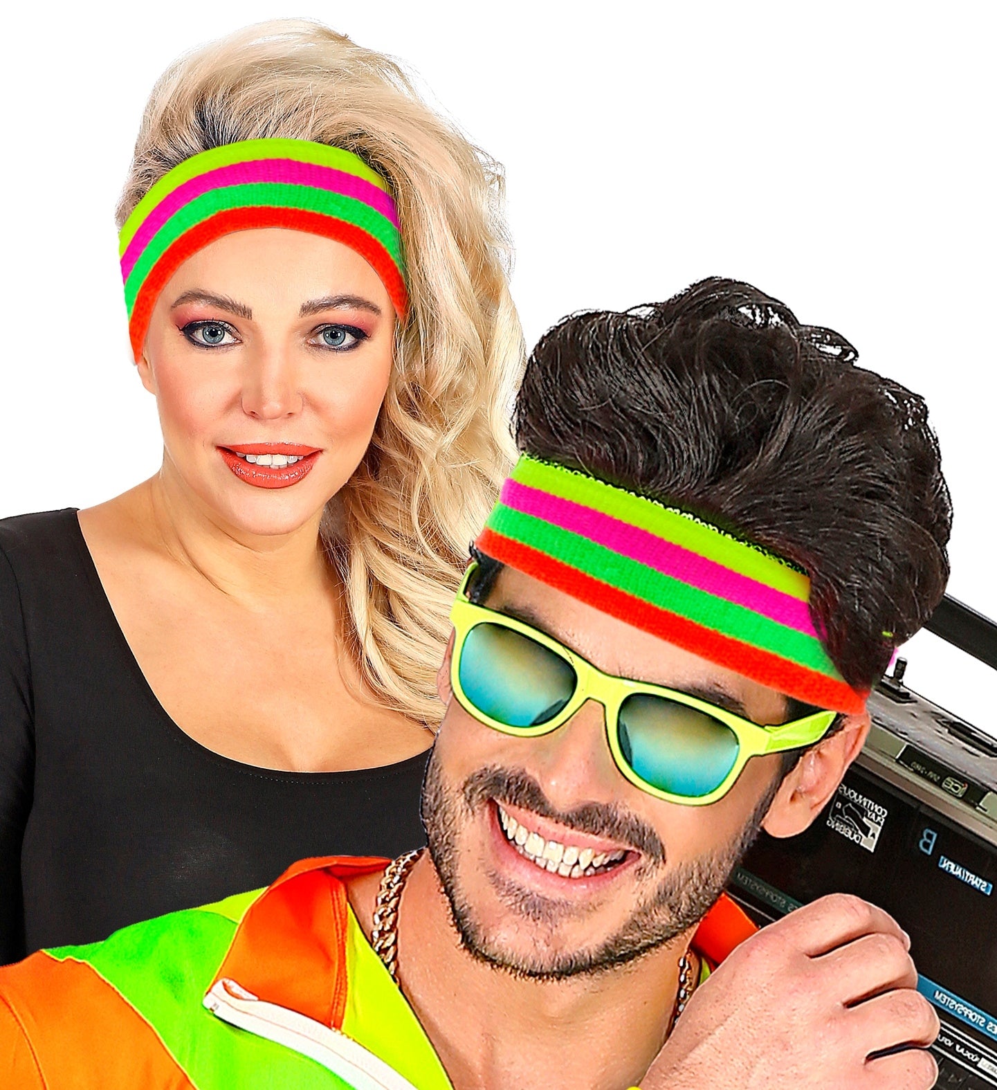 Bandeau Années 80 Fluo : Style Rétrô Lumineux pour Adultes et Enfants
