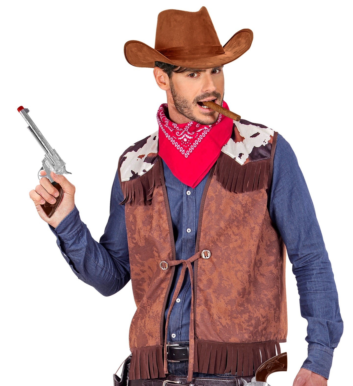 Pistolet de Cowboy en Polypropylène - Accessoire Authentique pour Déguisement