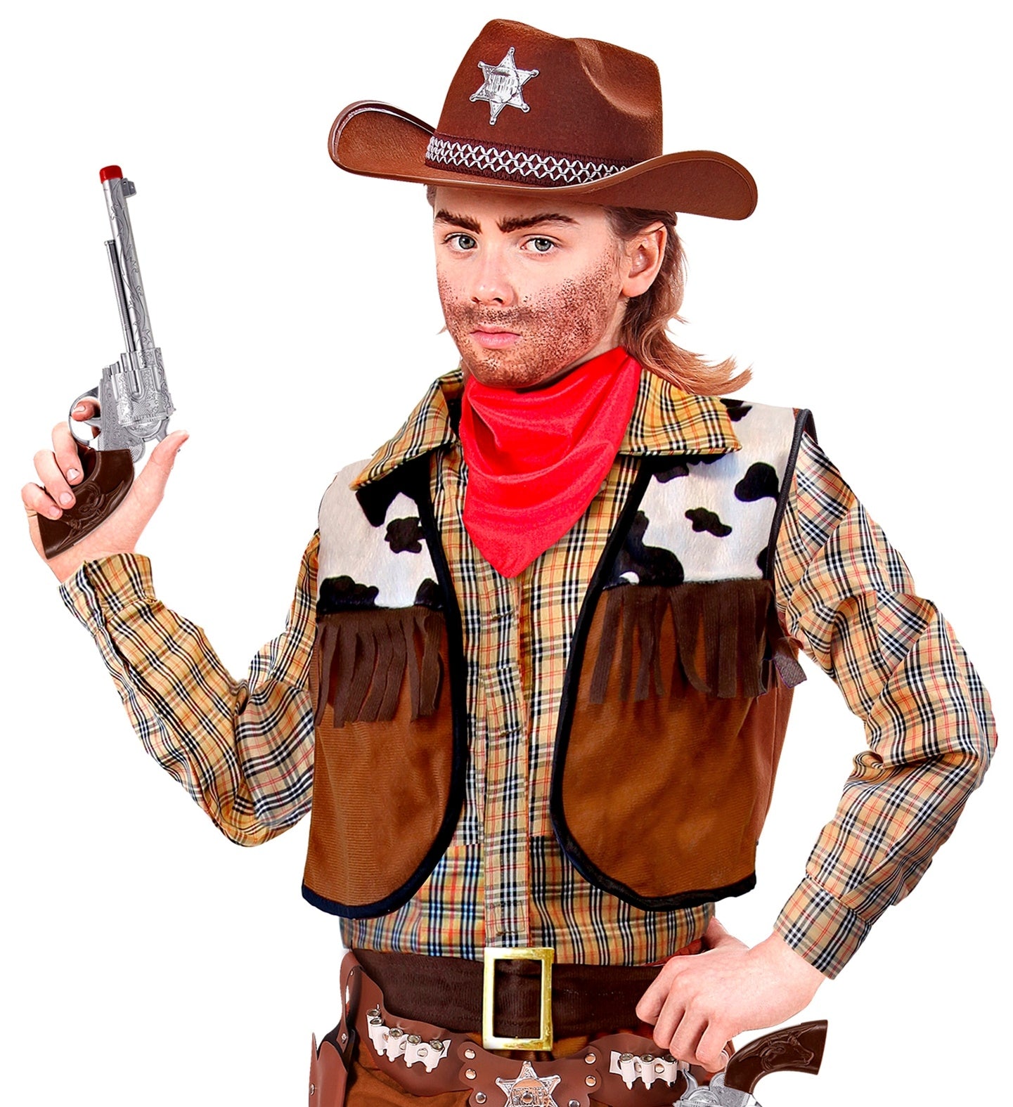 Pistolet de Cowboy en Polypropylène - Accessoire Authentique pour Déguisement