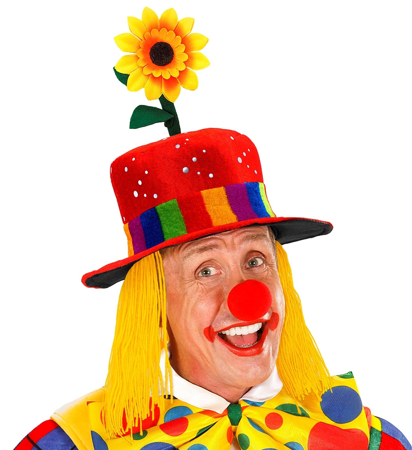 Chapeau de clown rouge en velours : Éclat et Originalité pour Votre Costume