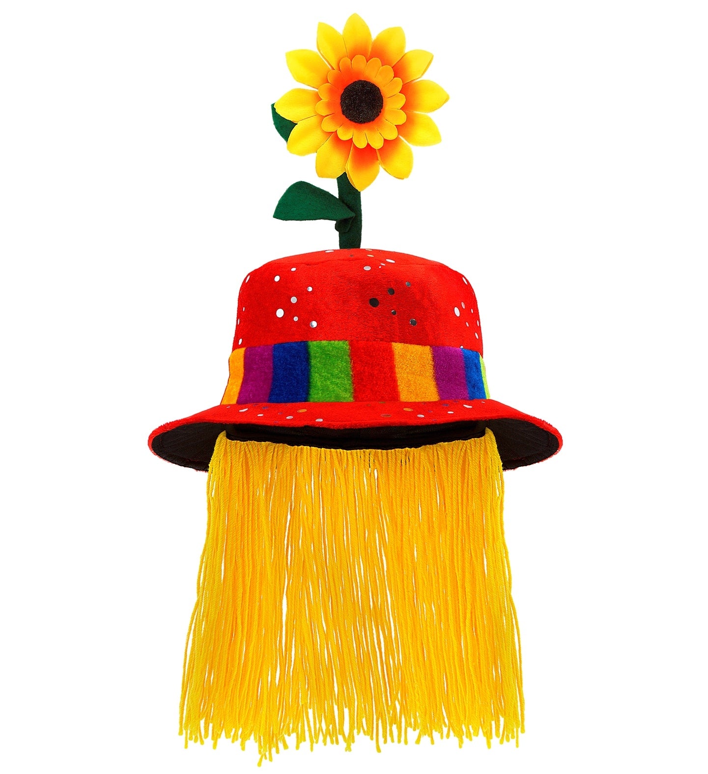 Chapeau de clown rouge en velours : Éclat et Originalité pour Votre Costume