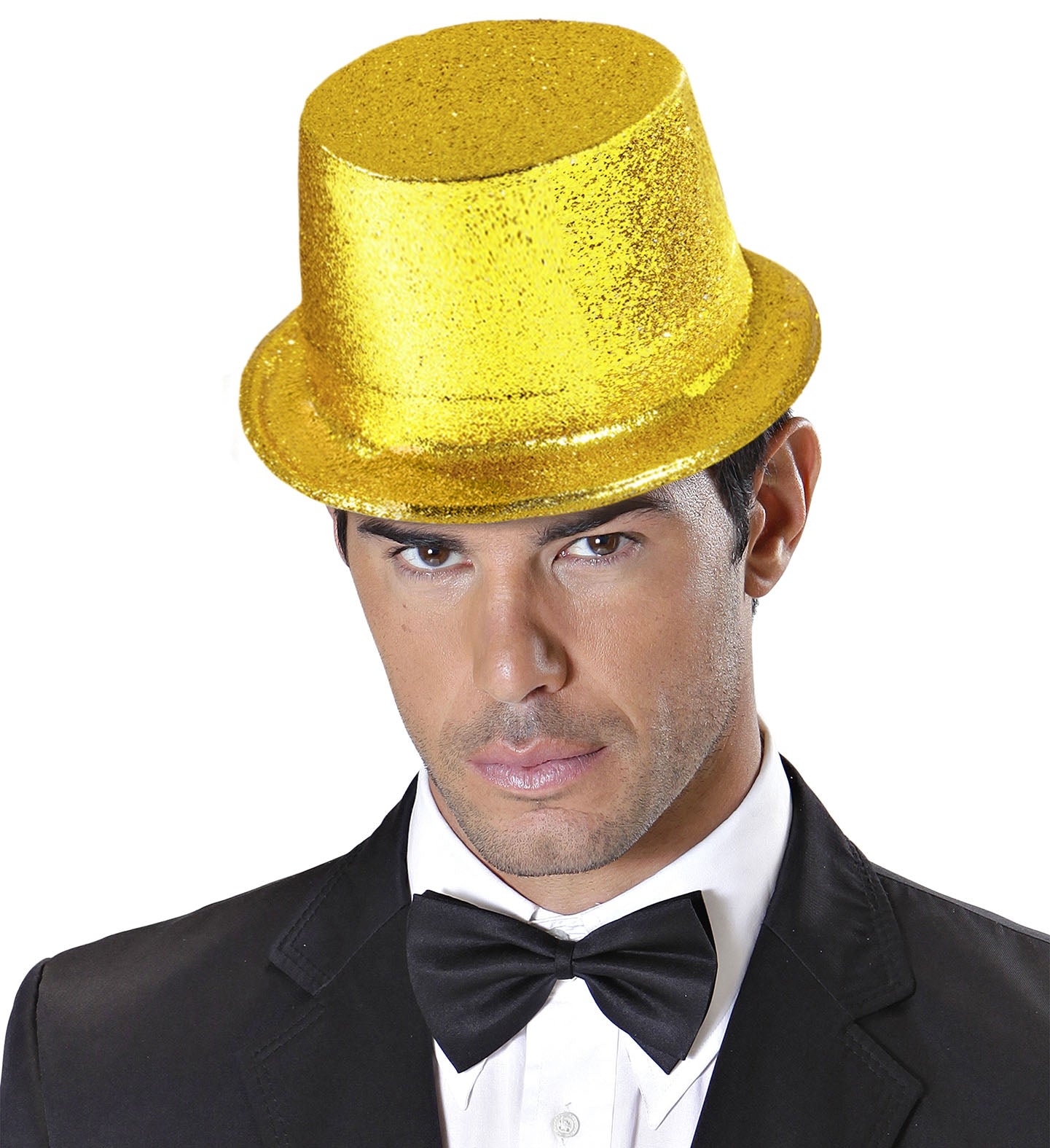 Chapeau haut de forme doré nouvel an par lot de 12