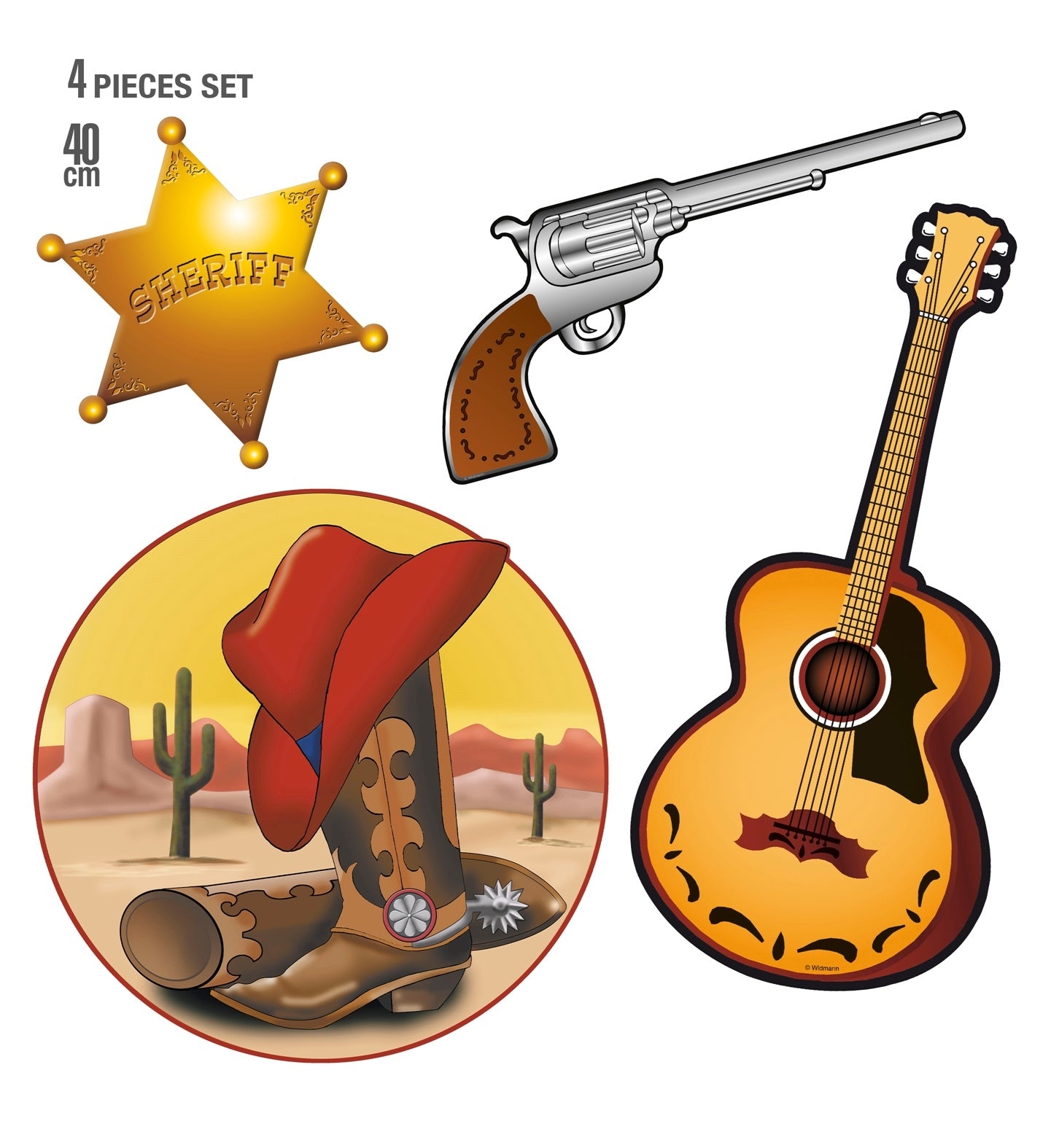 Déco Western 40 cm (4 pcs)