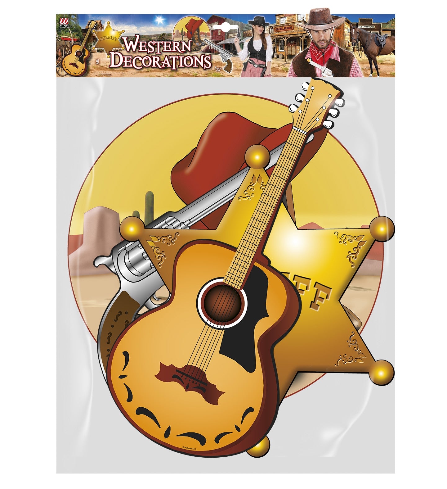 Déco Western 40 cm (4 pcs)