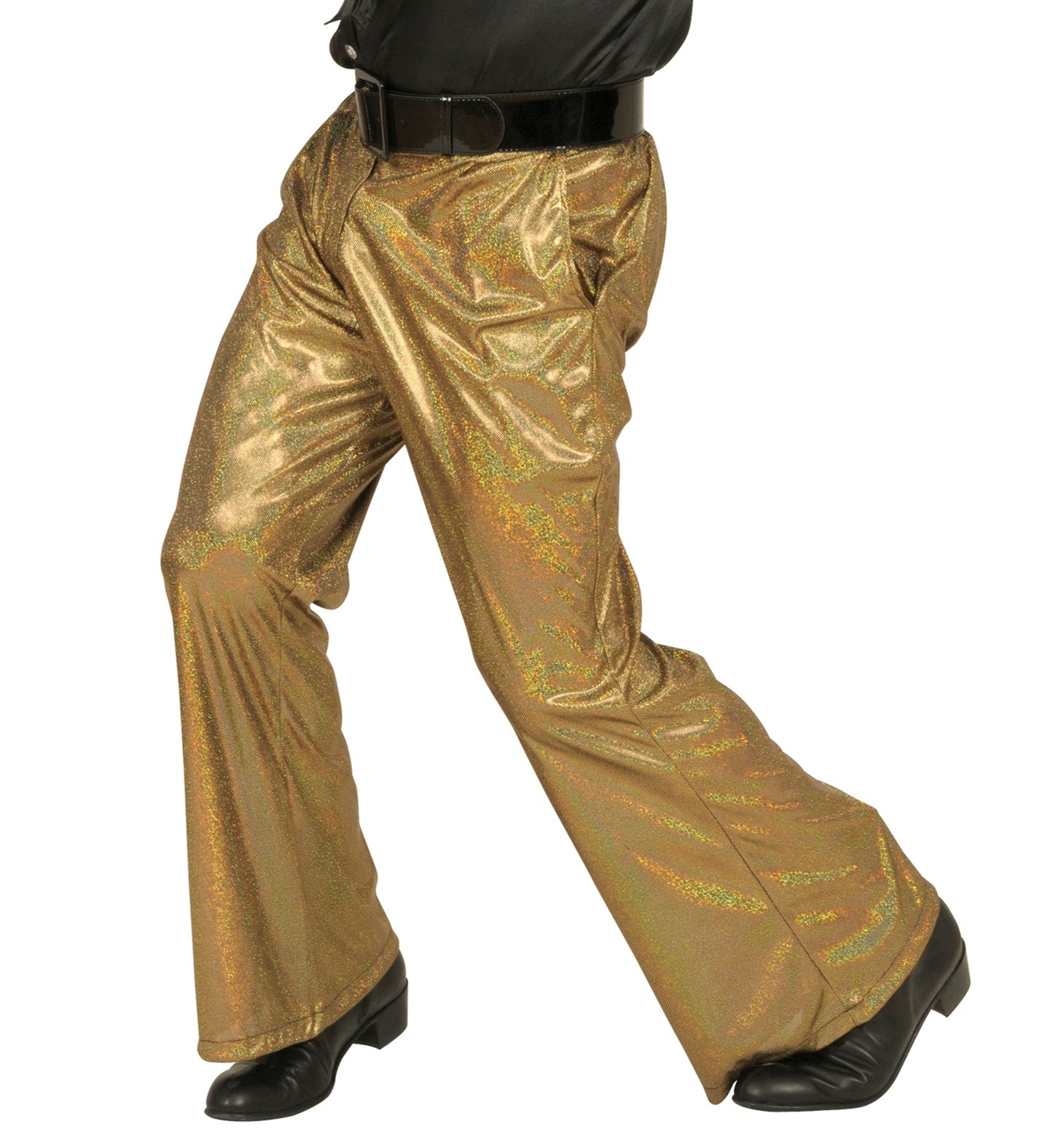 Pantalon homme argenté holographique style disco