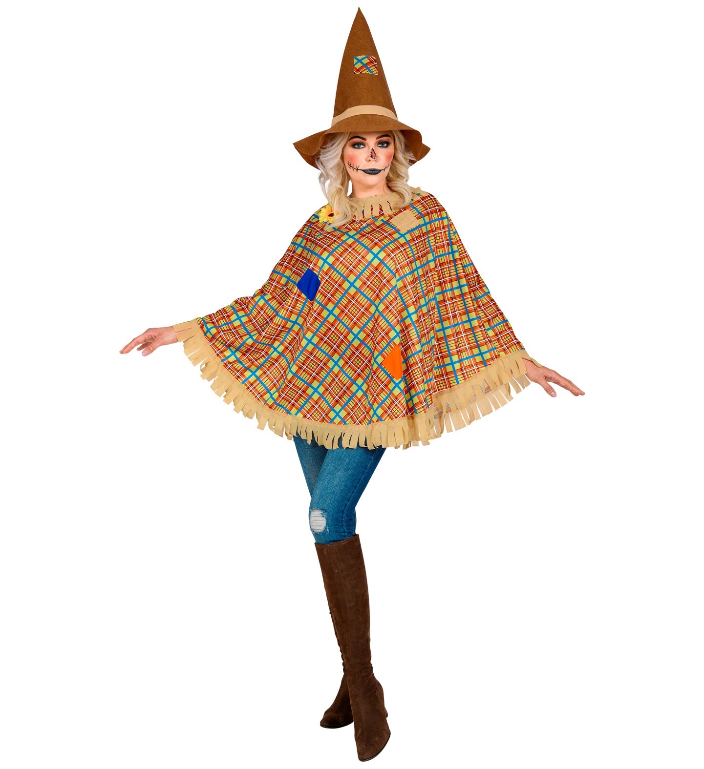 Déguisement épouvantail femme avec chapeau - Halloween