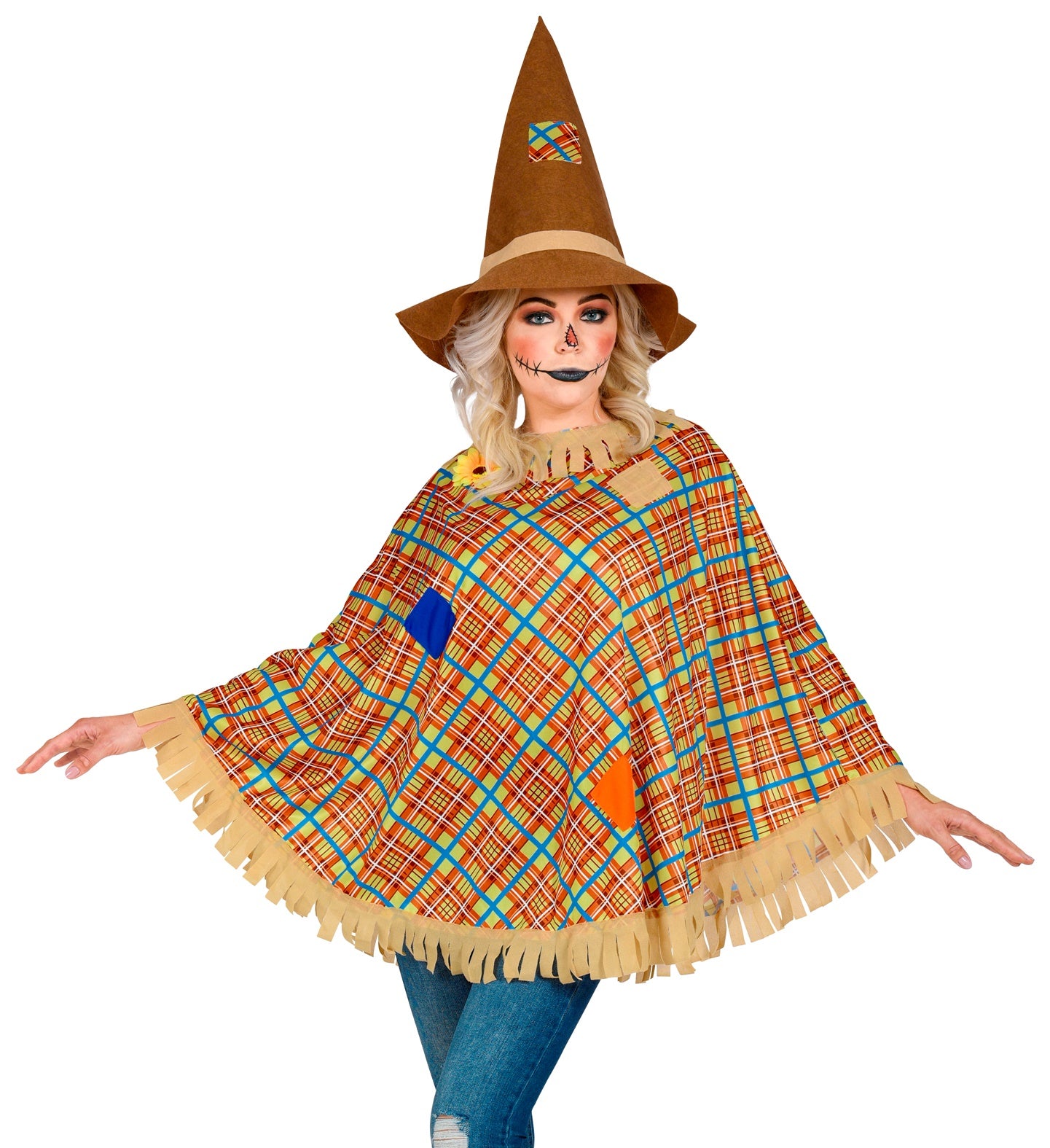 Déguisement épouvantail femme avec chapeau - Halloween