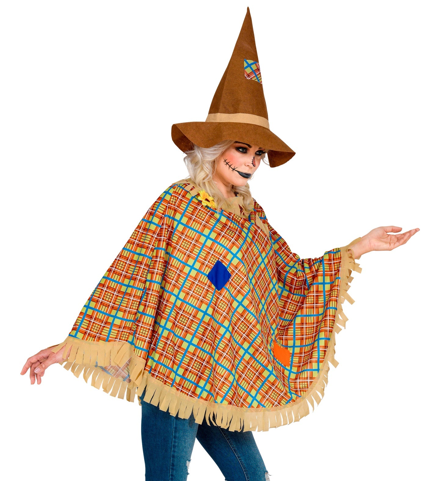 Déguisement épouvantail femme avec chapeau - Halloween