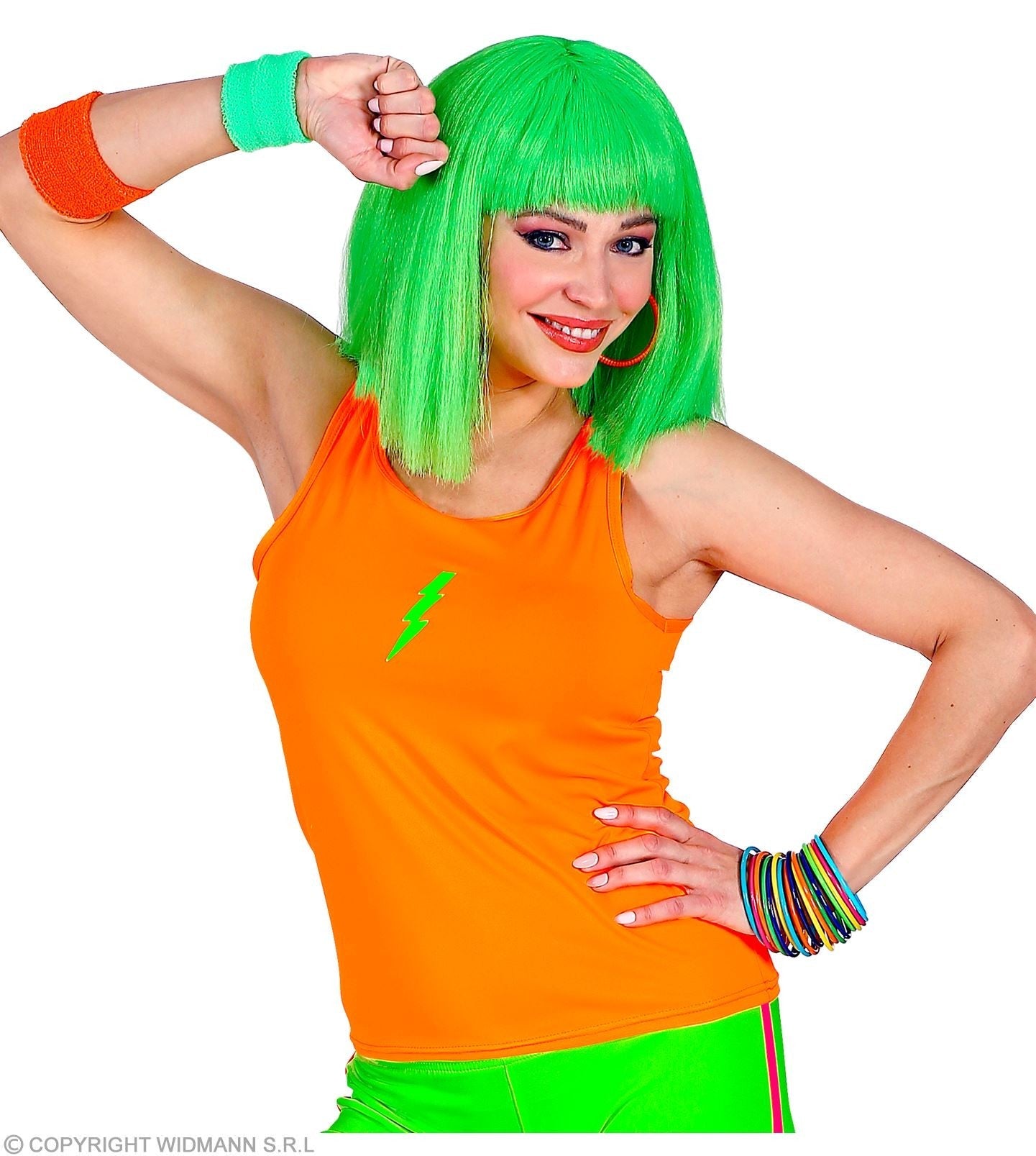 Débardeur femme orange fluo