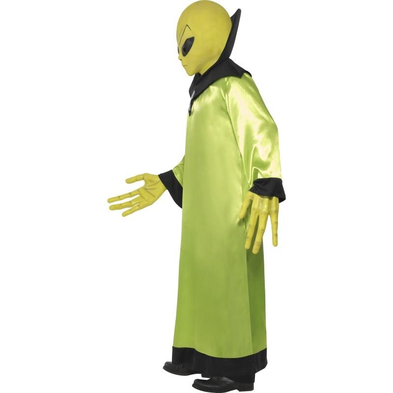 Déguisement Alien vert pour adulte, taille M ( costume, le masque et les gants)