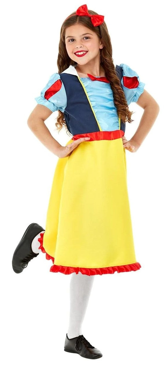 Déguisement de princesse Deluxe jaune et bleu, Fille (robe et bandeau)