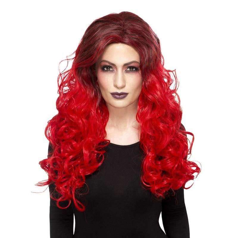 Perruque glamour rouge
