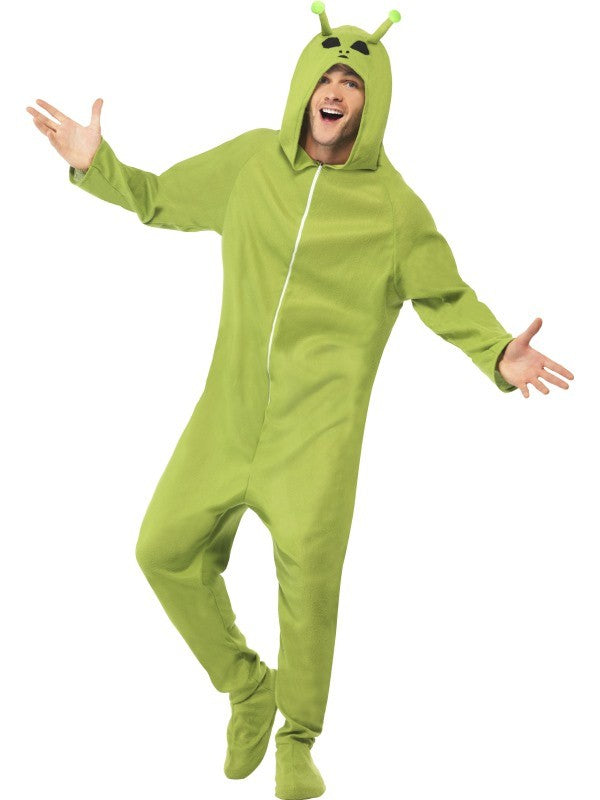 Déguisement Alien vert adulte (combinaison avec capuche)