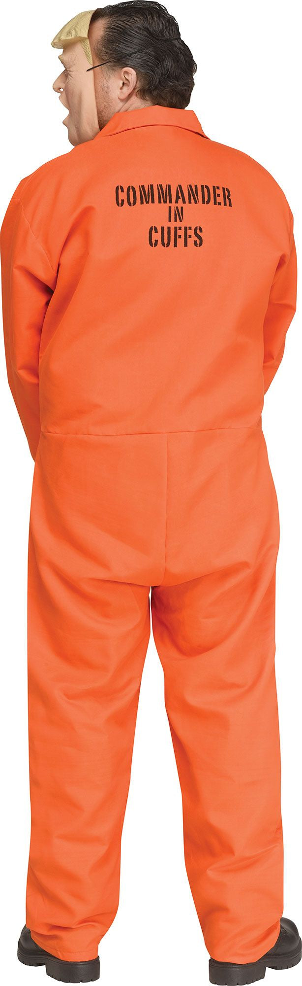 Déguisement prisonnier orange avec masque de Trump