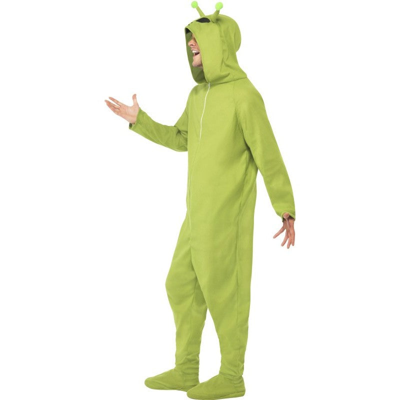 Déguisement Alien vert adulte (combinaison avec capuche)