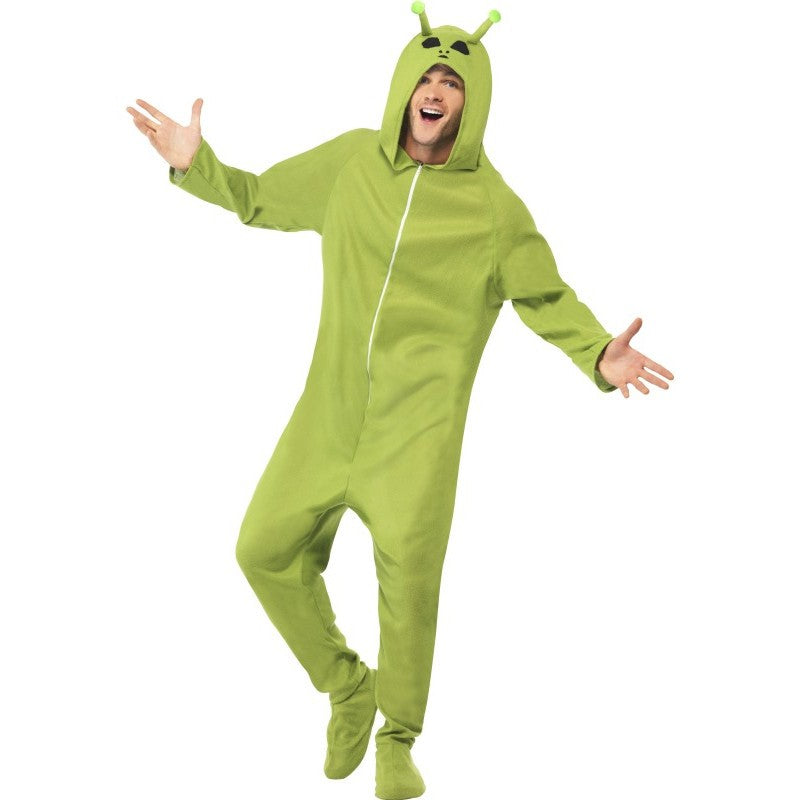 Déguisement Alien vert adulte (combinaison avec capuche)