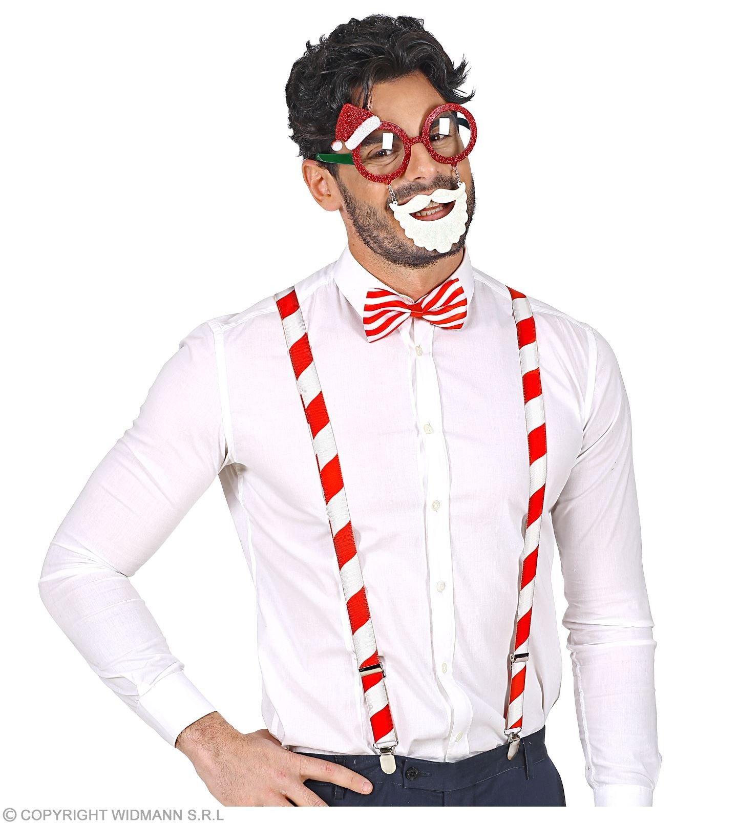 Set PÈRE NOËL (lunettes, bretelles, noeud papillon)