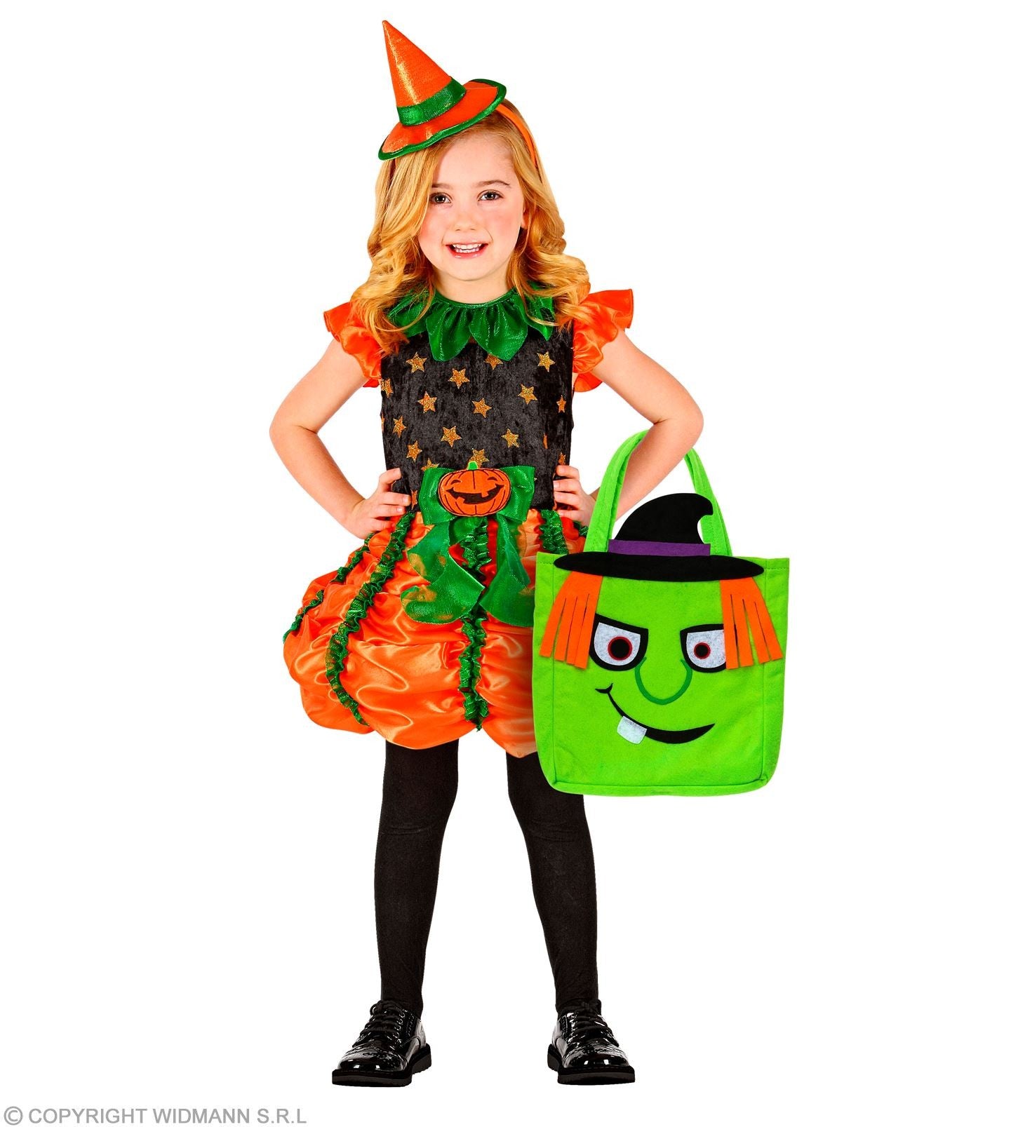 Sac de bonbons Halloween, vert (mixte)