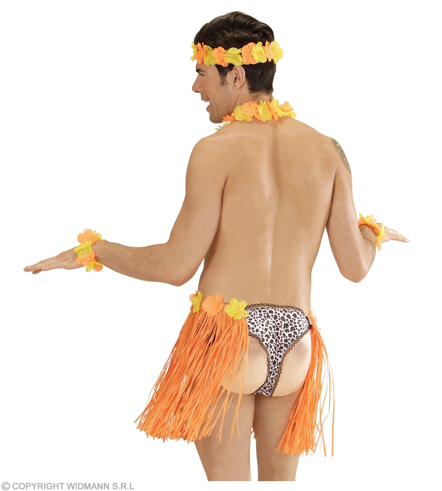 Fausses fesses avec string léopard