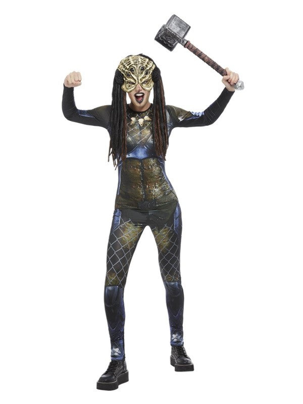 Déguisement d'Alien Prédateur, Femme Multi (Justaucorps et masque en latex)