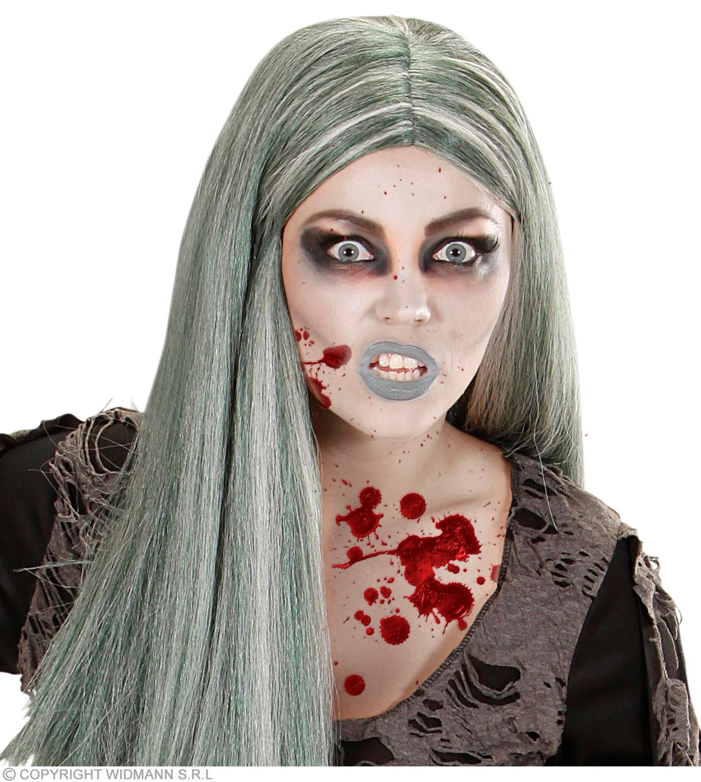 Kit Maquillage Zombie (latex, sang, crayons gris et noir, Fards, applicateurs)